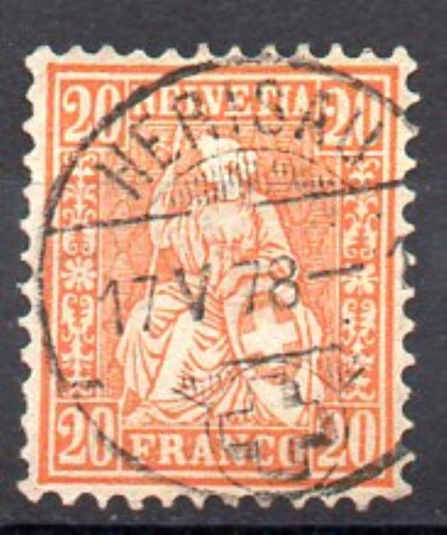 Suiza Año 1862 Nº 37 (o)
